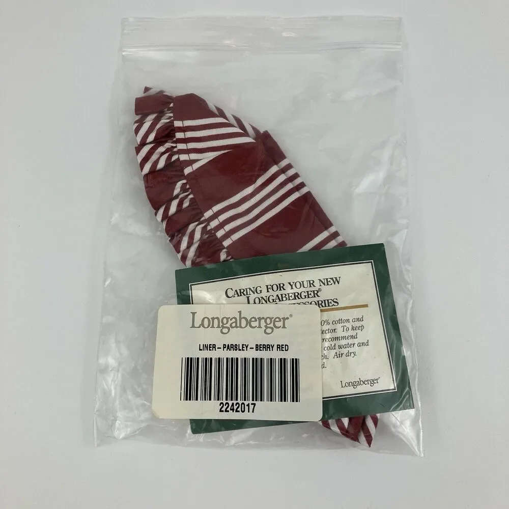 Longaberger Red Parsley Berry Basket Liner | 4